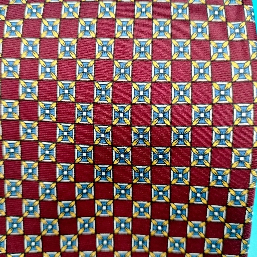 Angelo Bosani The Tie Rack  Necktie Stylish Silk Geometric Pattern Made in Italy